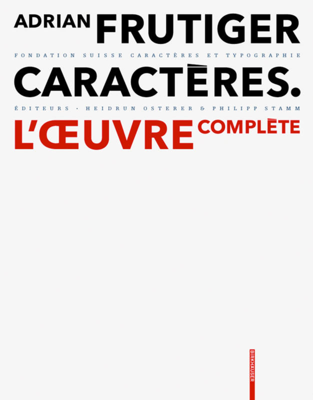 Adrian Frutiger - caractères