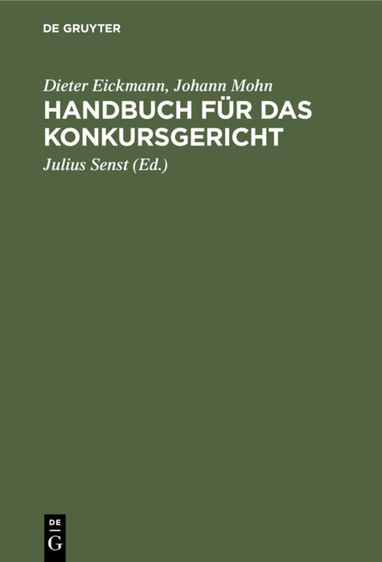 Handbuch für das Konkursgericht