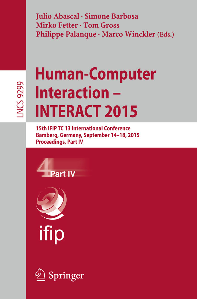 Human-Computer Interaction - INTERACT 2015