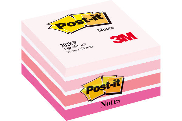 POST-IT Würfel 76x76mm 2028-P pink/450 Blatt