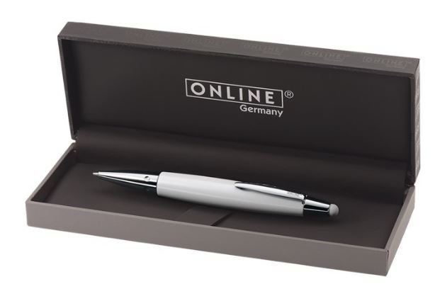 Online Kugelschreiber mit Touchfunktion Stylus Business, weiss