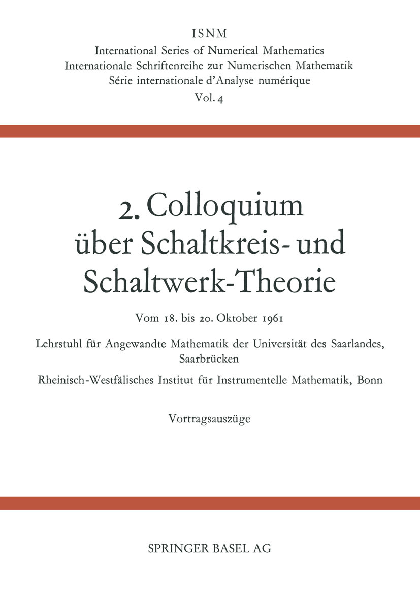 2. Colloquium Über Schaltkreis- und Schaltwerk-Theorie