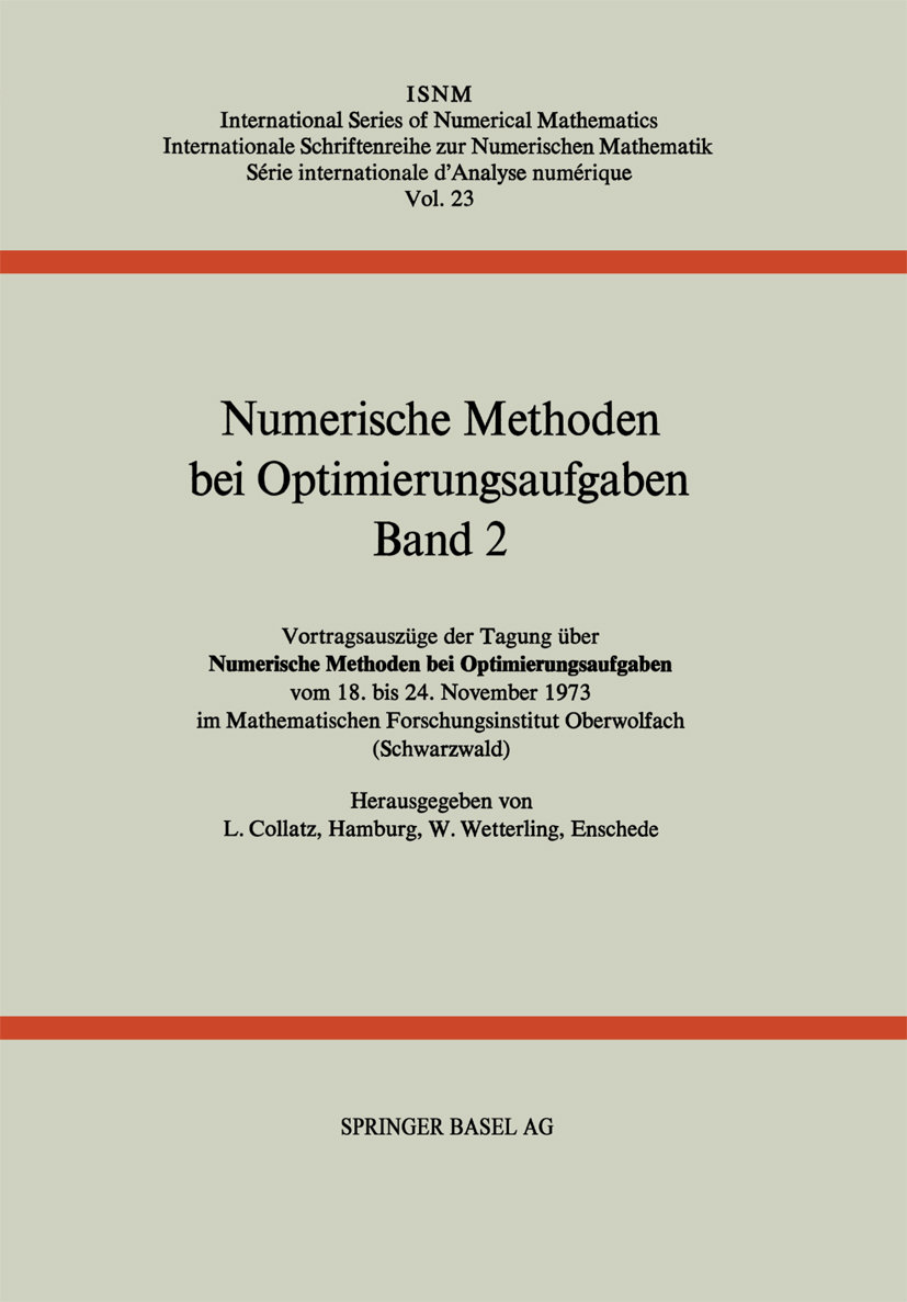 Numerische Methoden bei Optimierungsaufgaben