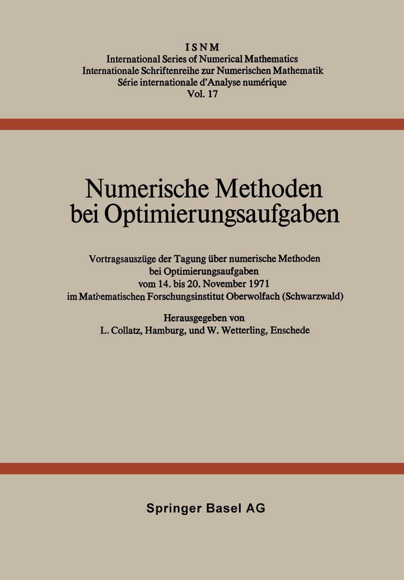 Numerische Methoden bei Optimierungsaufgaben