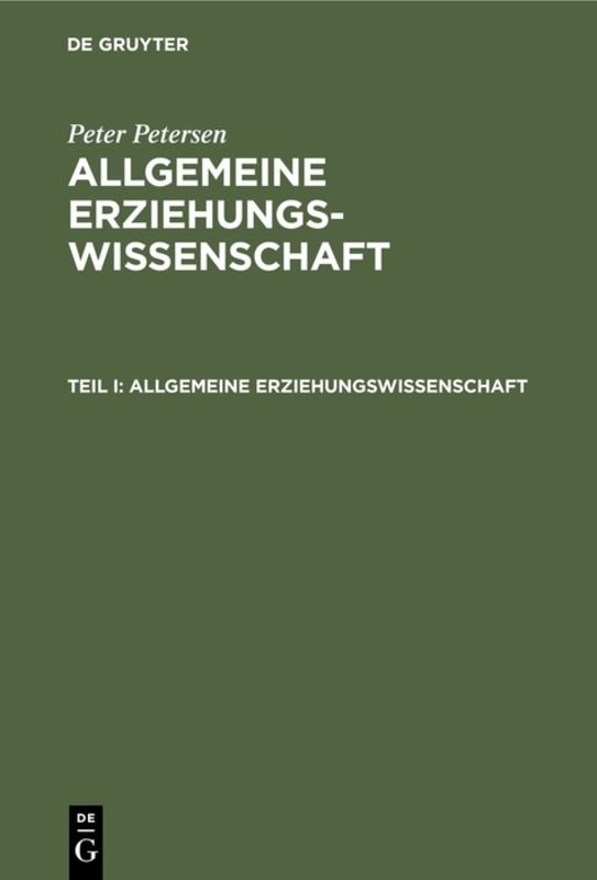 Allgemeine Erziehungswissenschaft