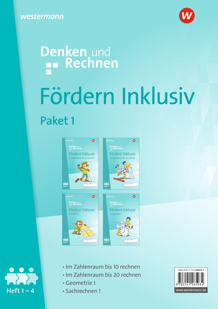 Fördern Inklusiv. Hefte 1-4 im Paket Denken und Rechnen