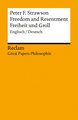 Freedom and Resentment / Freiheit und Groll. Englisch/Deutsch. [Great Papers Philosophie]