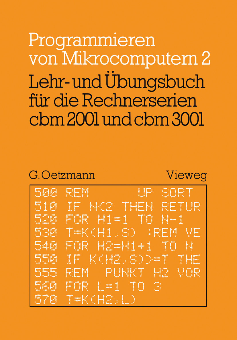 Lehr- und Übungsbuch für die Rechnerserien cbm 2001 und cbm 3001