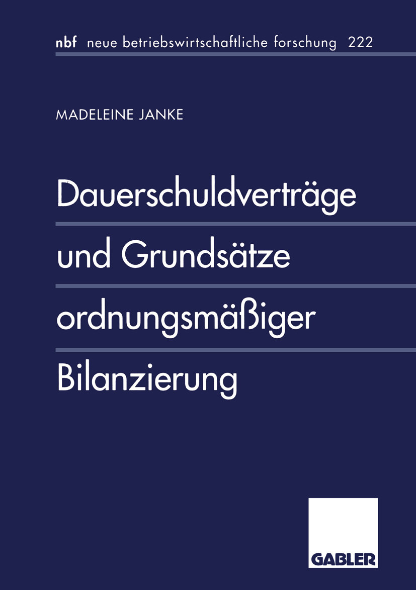 Dauerschuldverträge und Grundsätze ordnungsmässiger Bilanzierung