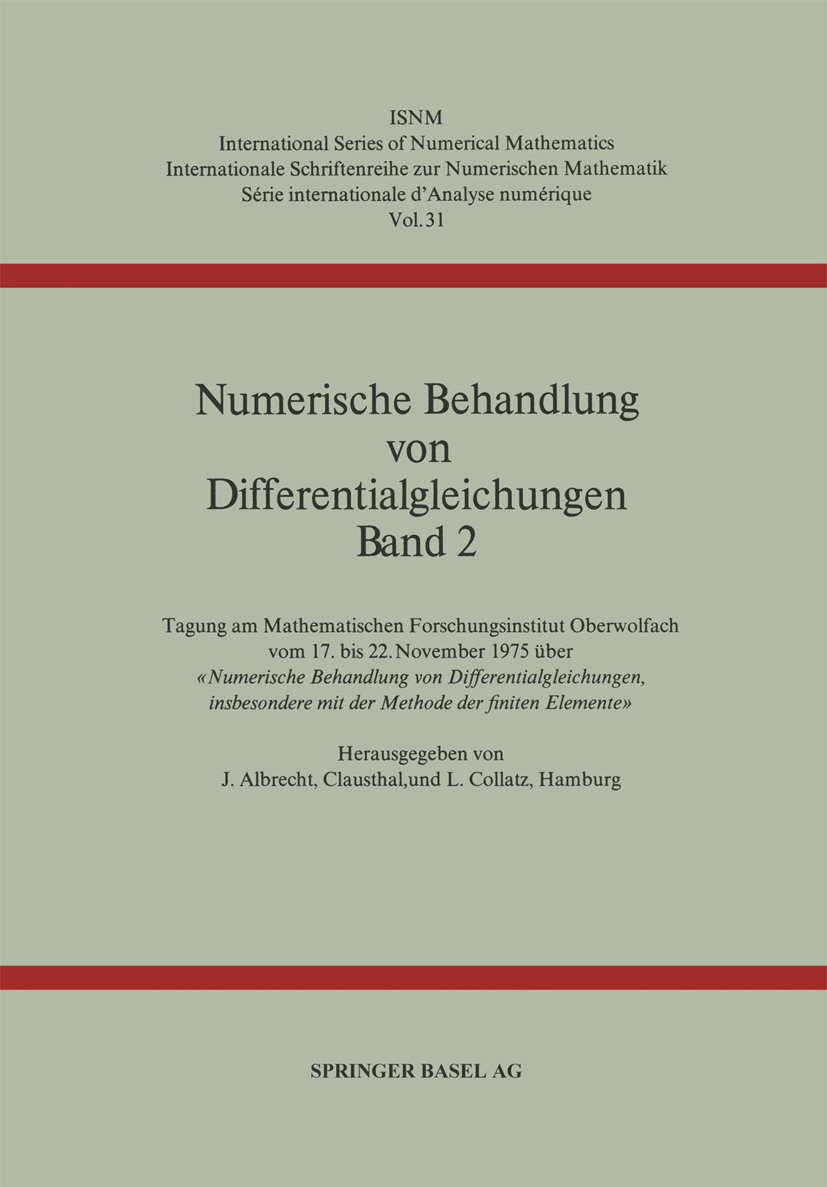 Numerische Behandlung von Differentialgleichungen Band 2