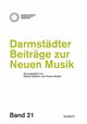 Darmstädter Beiträge zur neuen Musik, Band 21