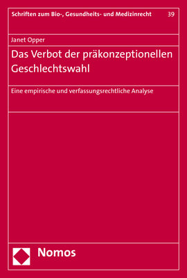 Das Verbot der präkonzeptionellen Geschlechtswahl