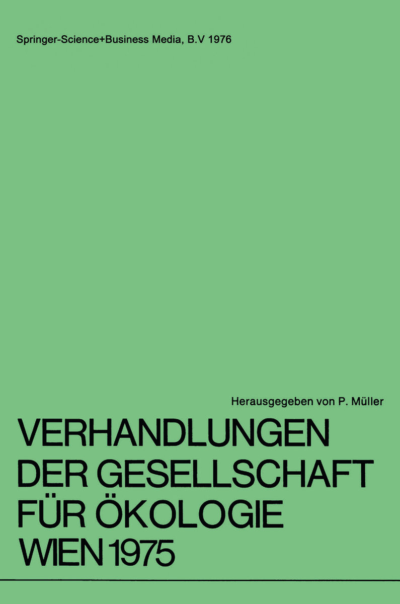 Verhandlungen der Gesellschaft für Ökologie Wien 1975